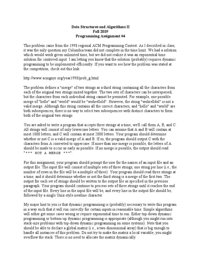 Valid String Merge Problem Assignment | PDF | String (Computer Science ...