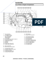 E Electrical Wiring Routing: Position of Parts in Engine Compartment