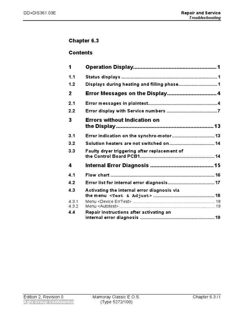 Agfa Mamoray E.O.S. Troubleshooting Guide | PDF | Troubleshooting | Pump