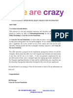 Volunteering Offer With Crazy For Success Foundation 04-07-2020