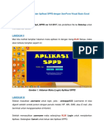 Manual Book Aplikasi SPPD Dengan UserForm Visual Basic - Excel PDF