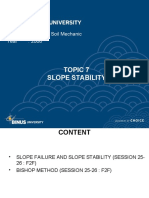 Topic 7 Slope Stability: Course: S0705 - Soil Mechanic Year: 2008