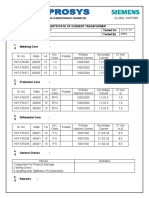 Test Certificate of Current Transformer Client Tested On Plant Tested by Feeder 1. 0 Metering Core