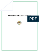 Affiliation of Aas - Criteria