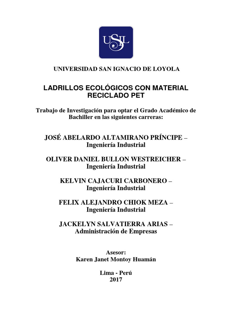 LADRILLO ECOLOGICO TIPO LEGO Altamirano PDF PDF El plastico Ladrillo