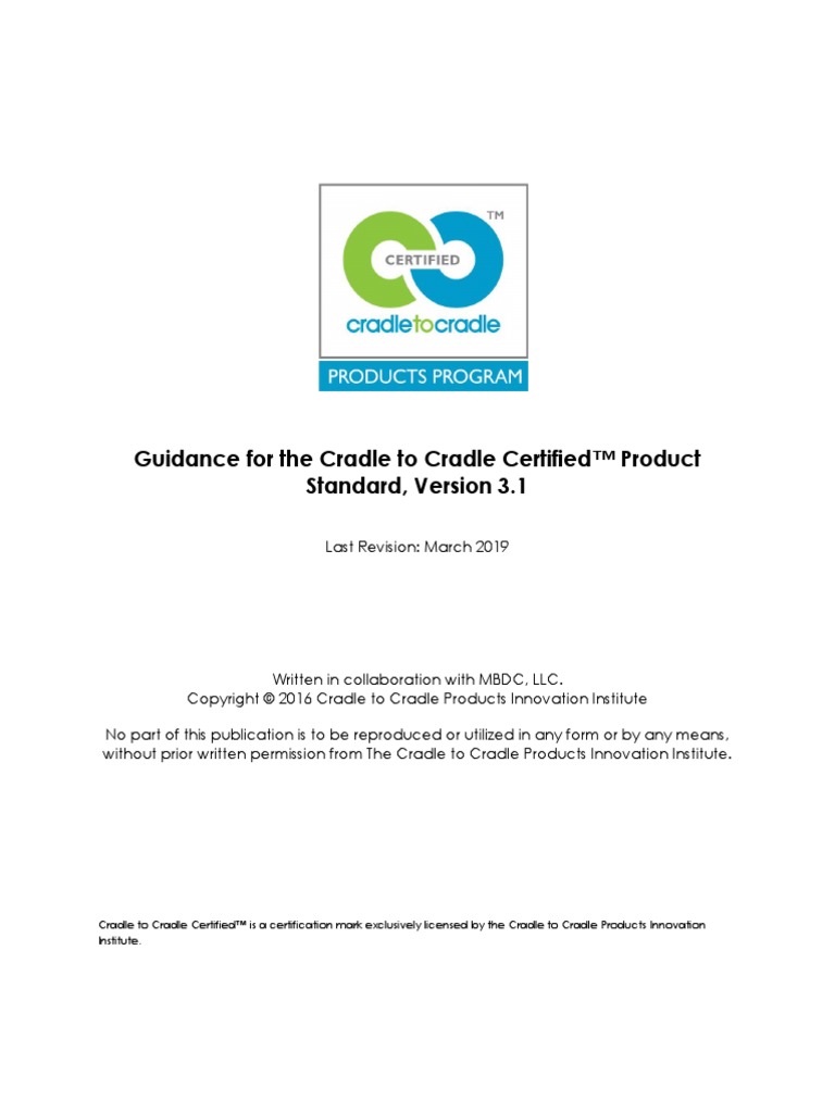 Guidance For The Cradle To Cradle Certified™ Product Standard, Version ...