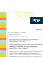101 Newsletter Content Ideas - Pages