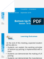 Bottom Up Parsing: Session 14-15-16