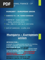 Internatinonal Finance - 3 Assignment: Hungary - European Union