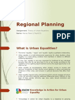Regional Planning: Assignment: Theory of Urban Equalities Name: Manav Patel (17bpl025)