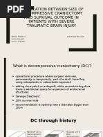 Correlation Between Size of Decompressive Craniectomy and Survival