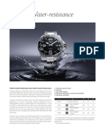 Longines Technical Information Water Resistance en PDF