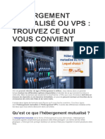 Hébergement Mutualisé Ou VPS