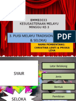 PUISI MELAYU TRADISIONAL (SYAIR & SELOKA