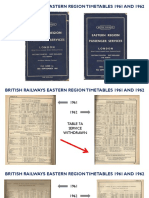 British Railways Eastern Region Timetables 1961 and 1962