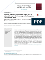 Microbiología: Selection of Strains Toxic To Cotton Boll Weevil (Anthonomus Coleoptera: Curculionidae) Larvae