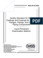 MSS SP-93-2020 Liquid Penetrant Examination Method