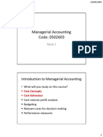 Managerial Accounting Code: 0502603