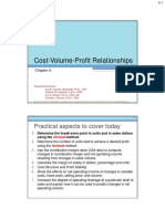 Cost-Volume-Profit Relationships: Practical Aspects To Cover Today