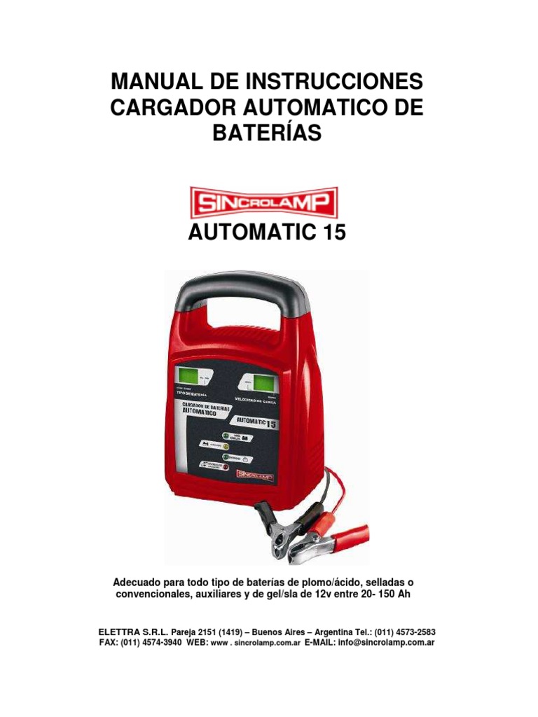 Cargador Bateria Portatil 15 Sincrolamp