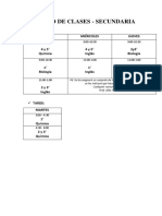 HORARIO DE CLASES Virtuales - SECUNDARIA PDF