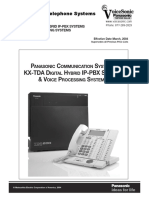 P C S Kx-Tda D H Ip-Pbx S & V P S: Panasonic Telephone Systems