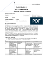 Plan Curricular Resistencia de Materiales para Minería