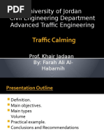 University of Jordan Civil Engineering Department Advanced Traffic Engineering