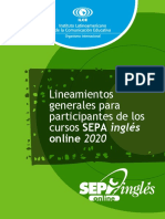 Lineamientos SEPA Inglés Online - 2020