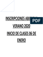 Inscripciones Abiertas 2020