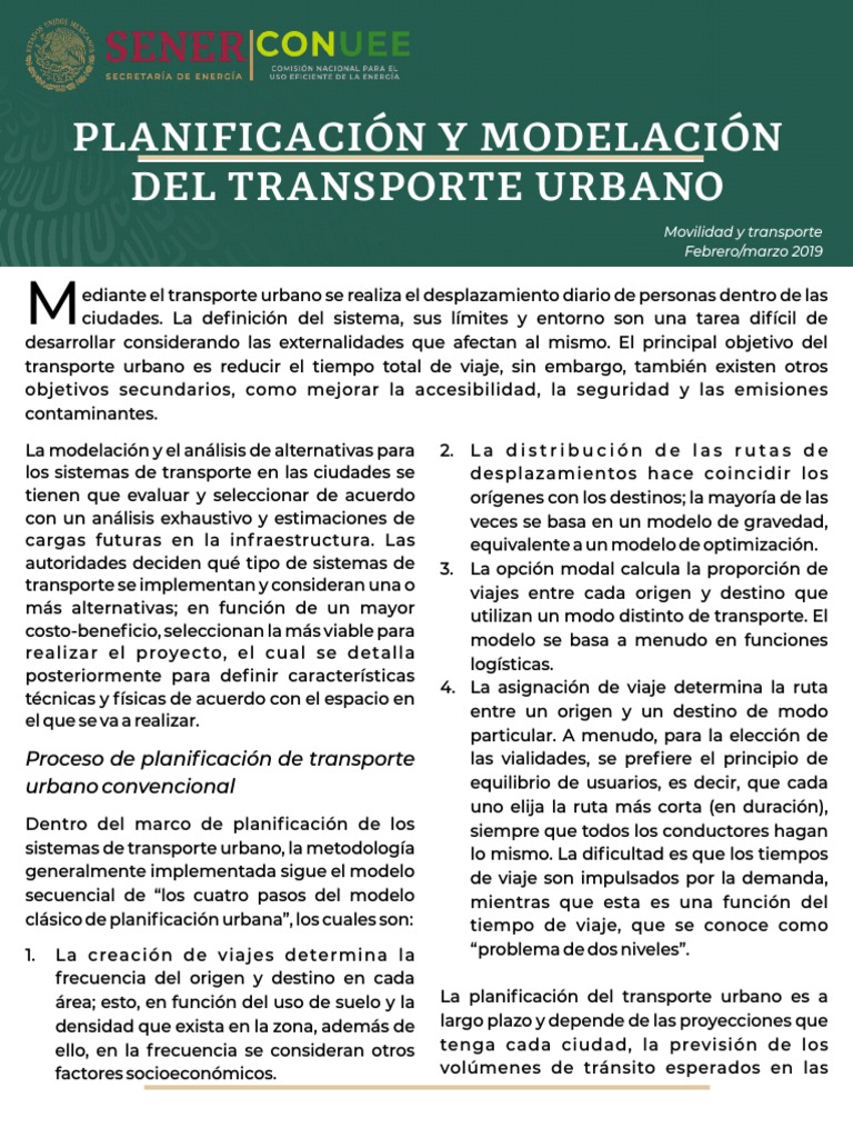 Planificación del Transporte Urbano | PDF | Transporte público | Transporte