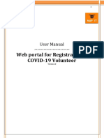 Web Portal For Registration of COVID-19 Volunteer: User Manual