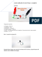 Batería de 3.7V Circuito Indicador de Nivel Bajo y Completo