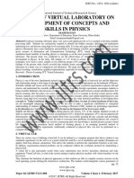 Effect of Virtual Laboratory On Development of Concepts and Skills in Physics PDF