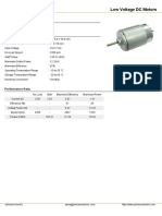 HC685G-021 Low Voltage DC Motors: Characteristics