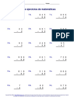 Ejercicios_matematicas restas 6°