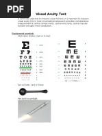 Visual Acuity Test: Equipment Needed