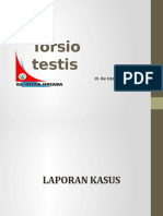 Torsio testis: Laporan kasus torsio testis pada pria dewasa