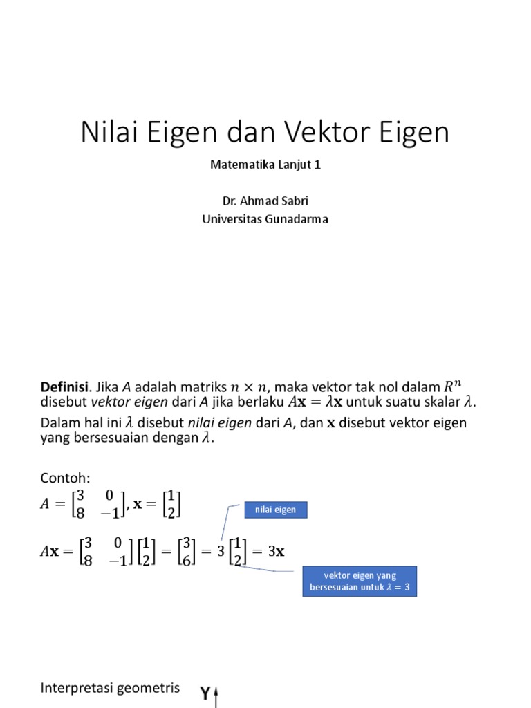 Nilai dan Vektor Eigen Matriks | PDF | Sains & Matematika