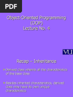 Object-Oriented Programming (OOP) Lecture No. 4