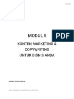 Hands Out Modul 5 - Konten Marketing - Copywriting Untuk Bisnis Anda - Gapura Digital - v3