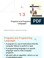 Programs and Programming Languages