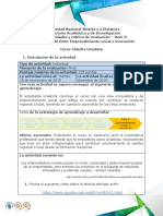 Guía de Actividades y Rúbrica de Evaluación Reto 5 Emprendimiento Social e Innovación