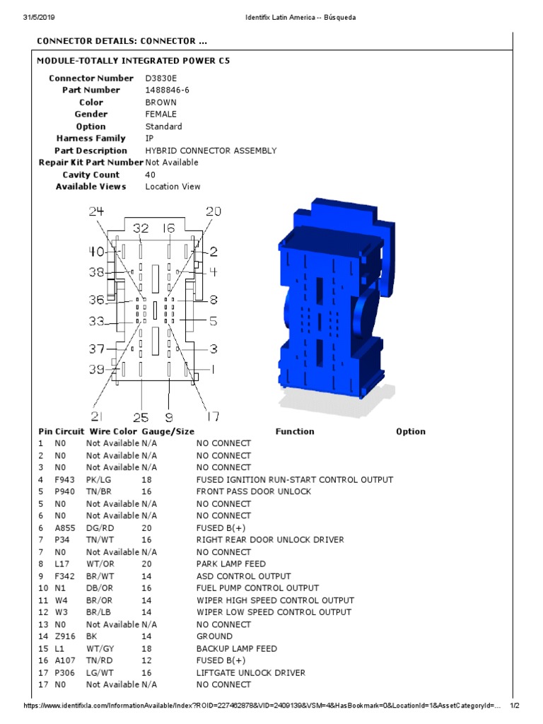 Tipm C5 PDF PDF Electrical Connector Car Body Styles