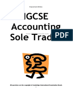 Igcse Accounting Sole Trader: Prepared by D. El-Hoss