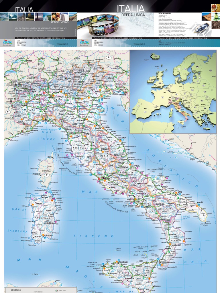 Italy Map | PDF | Travel | Art