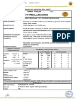 Pasta Vaniglia Premium: Code 14056 Name Type of Product