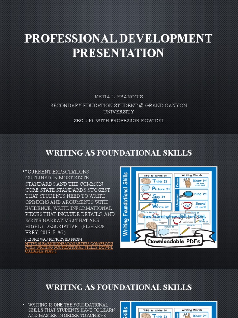 Professional Development Presentation Download Free Pdf Literacy