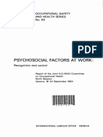 Psychosocial Factors at Work:: Occupational Safety and Health Series No. 56
