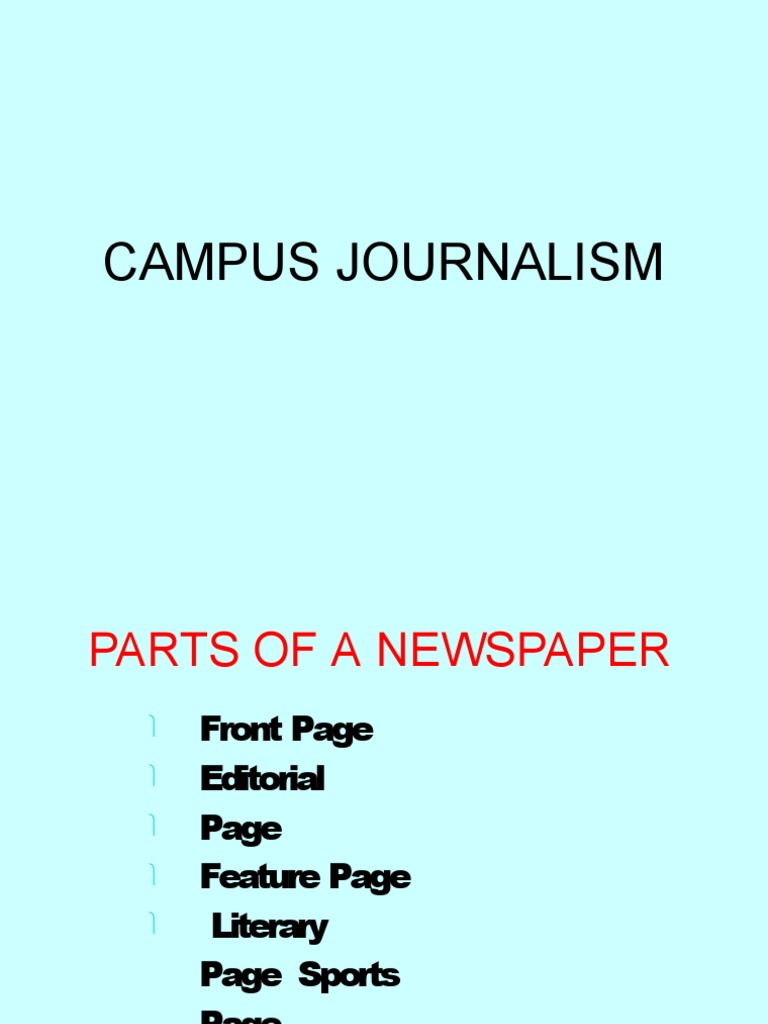 Campus Newspaper Layout Essentials | PDF | Page Layout | Mass Media